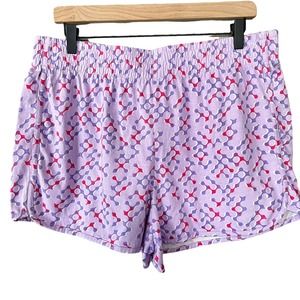 Abound Purple Pull On Geo Patten Womens Loungewear New Shorts Medium